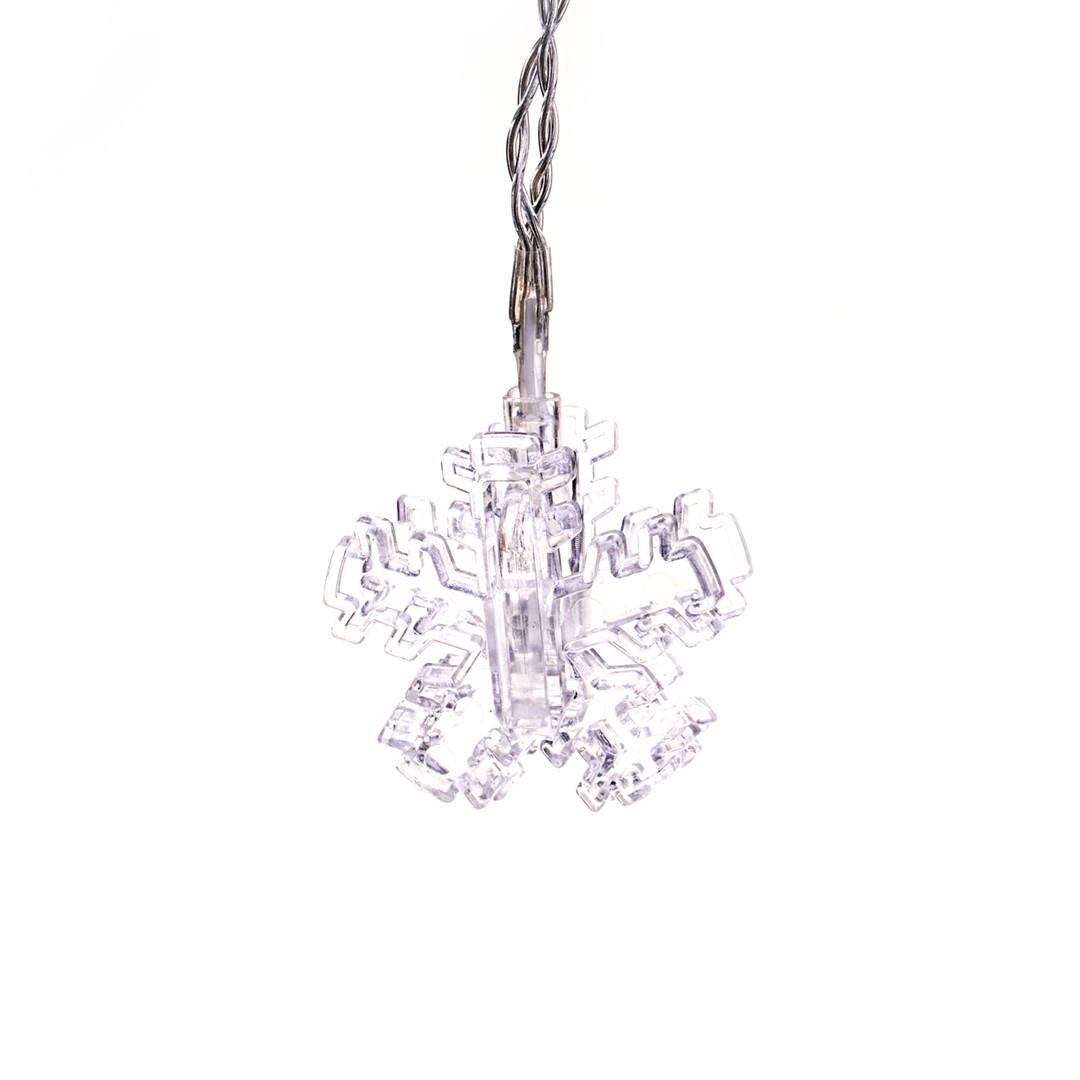DecoKing LED dekoratyvinė girlianda Snowflake, 10 LED