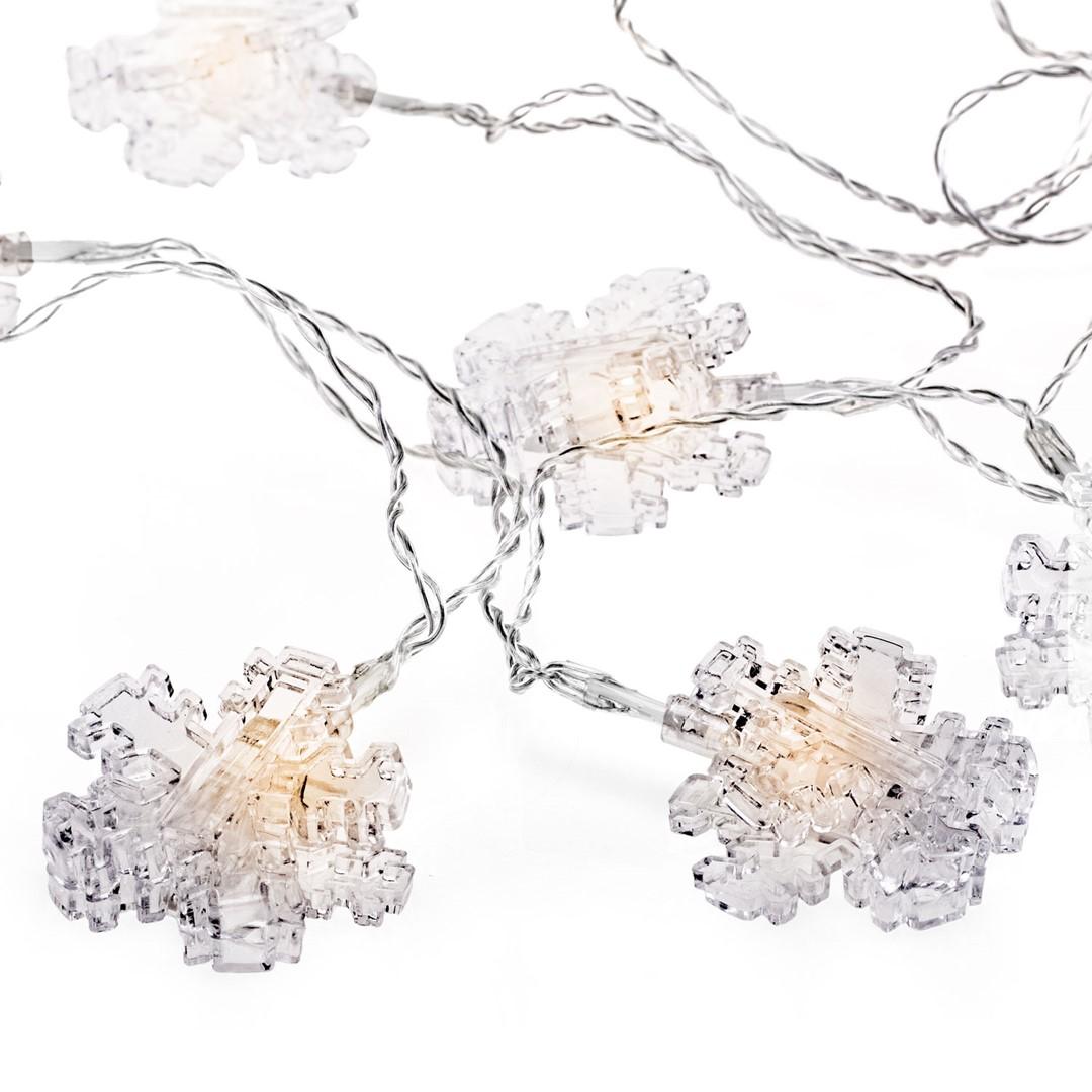 DecoKing LED dekoratyvinė girlianda Snowflake, 10 LED