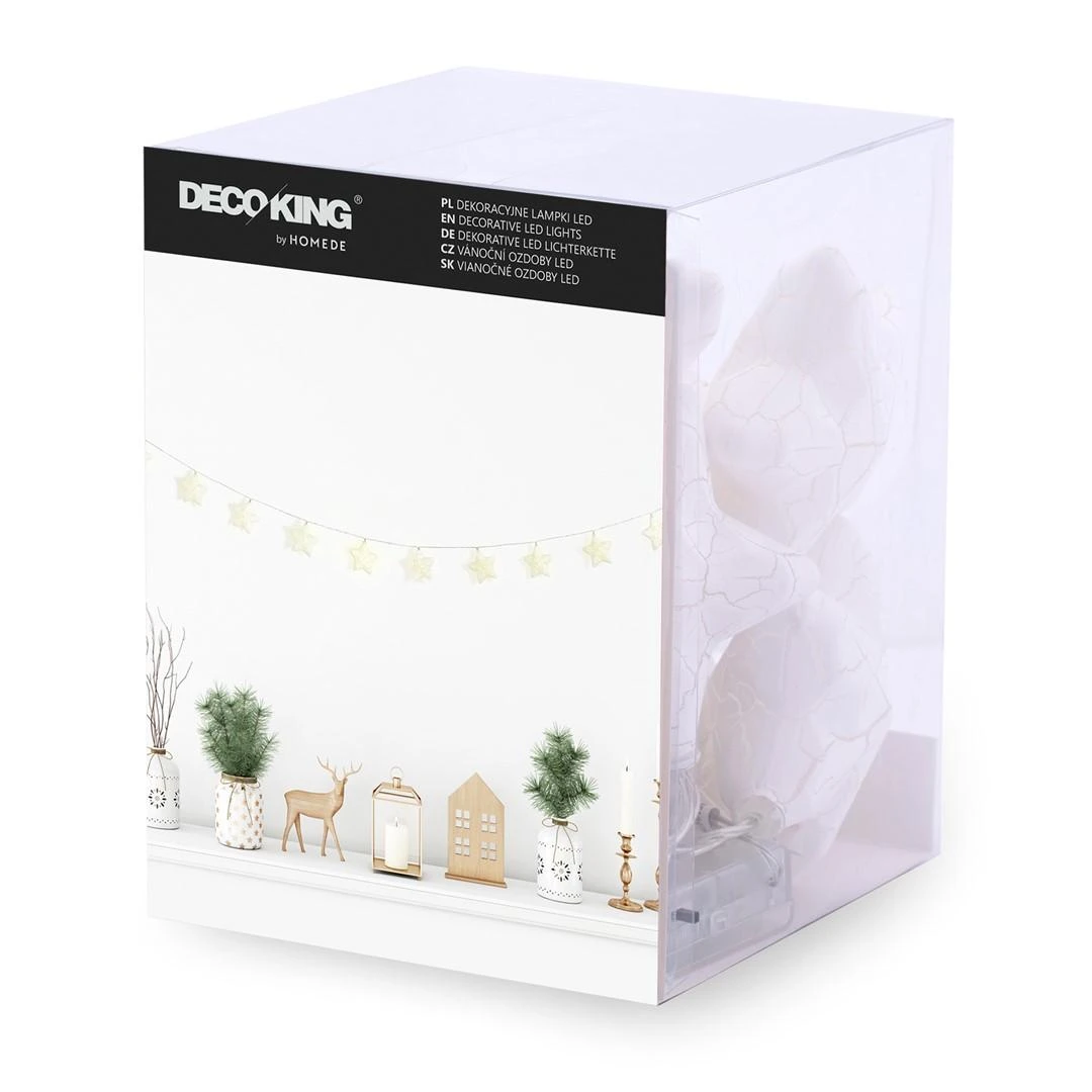 DecoKing Šiltai balti LED žibintai LAVAR, 10 vnt.