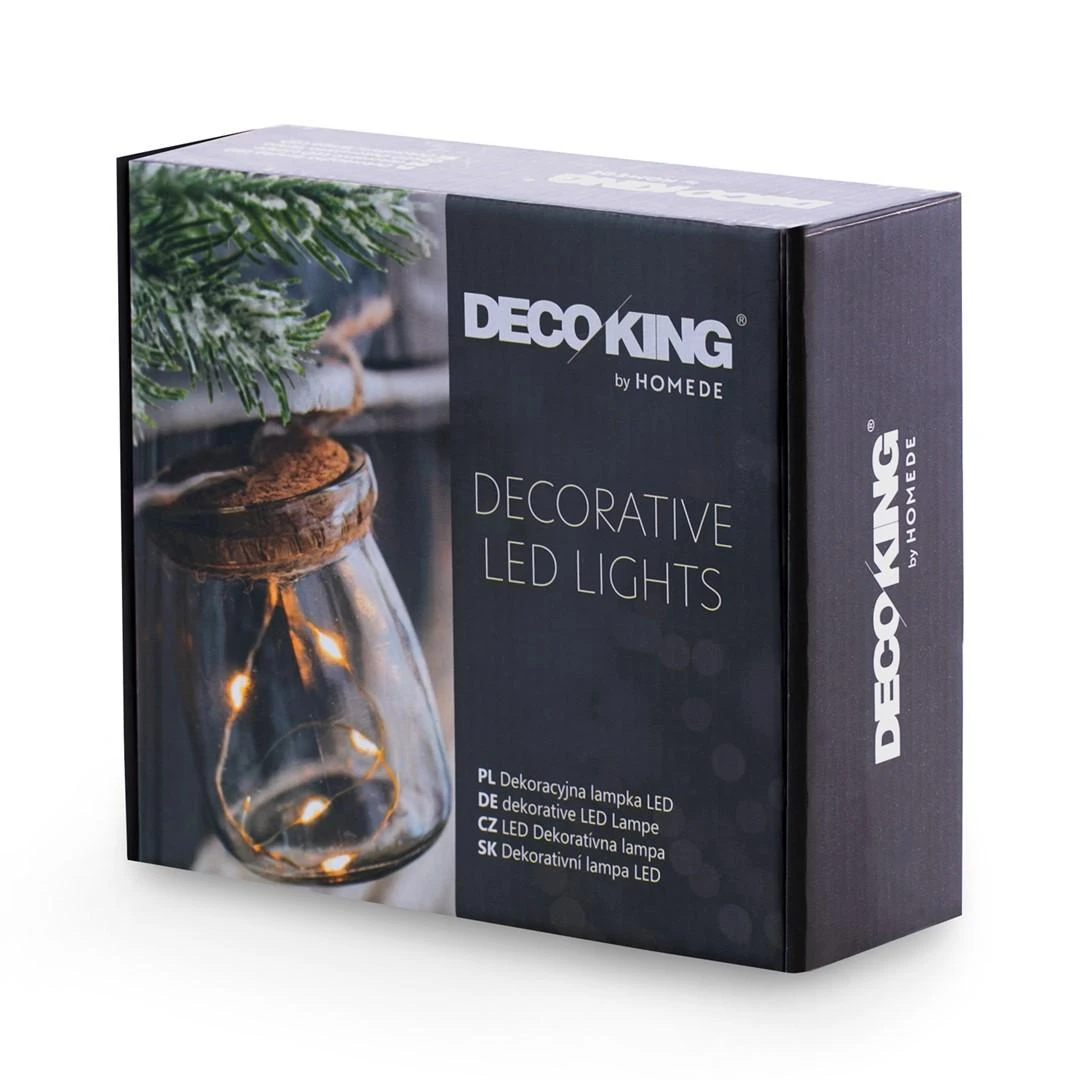 DecoKing Šiltai baltos LED girliandos, 6 vnt.