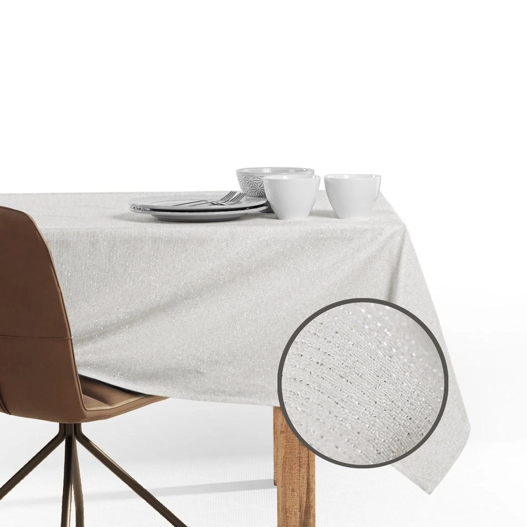 DecoKing Staltiesė 120×180 kreminė DK SPARKLE
