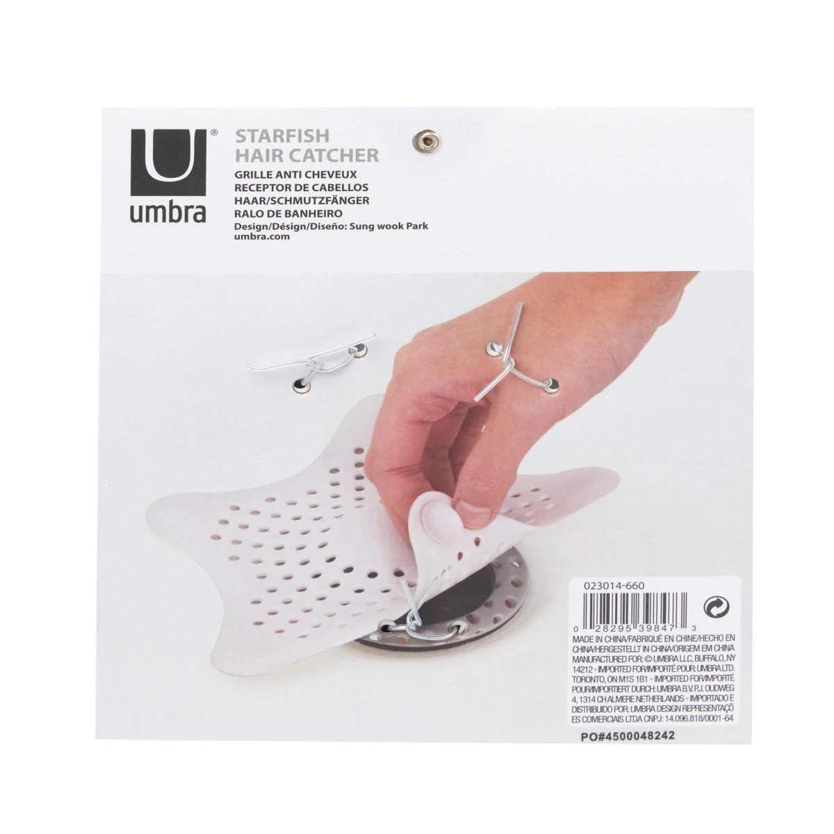Umbra HAIRCATCHER/STARFFISH/Baltas