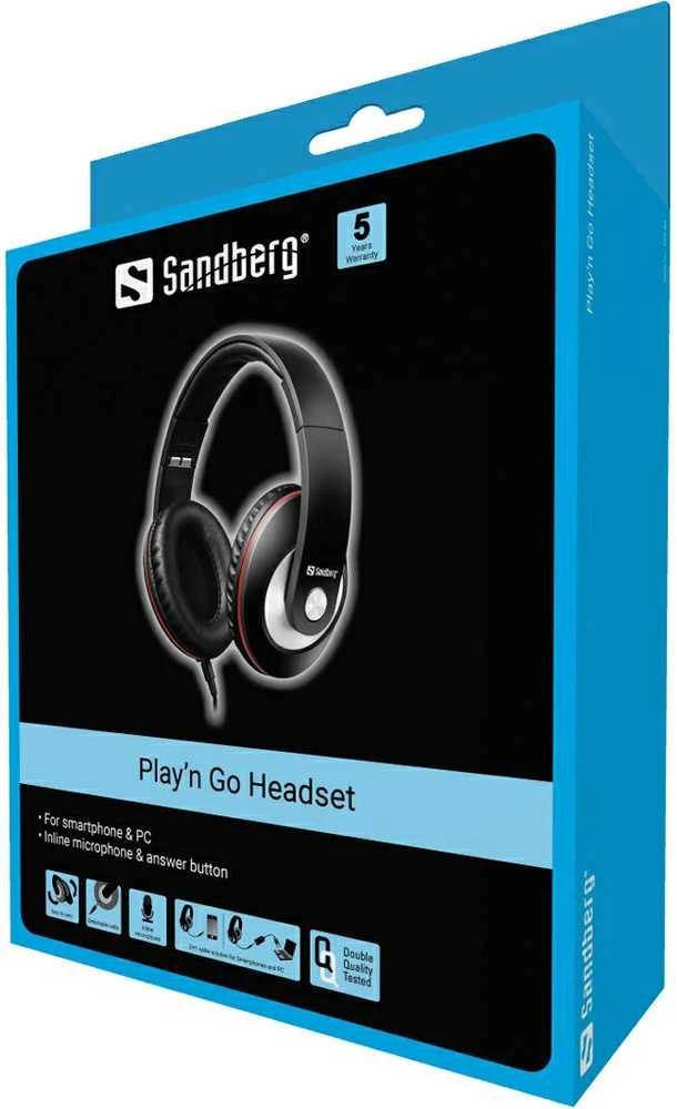 „Sandberg Play'n Go“ ausinės, juodos