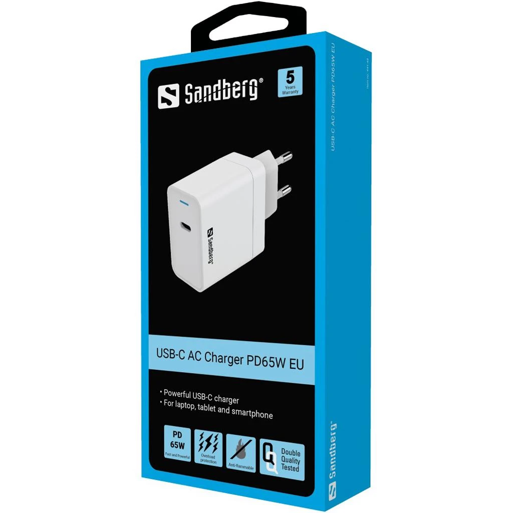 Sandberg USB-C kintamosios srovės įkroviklis PD65W EU