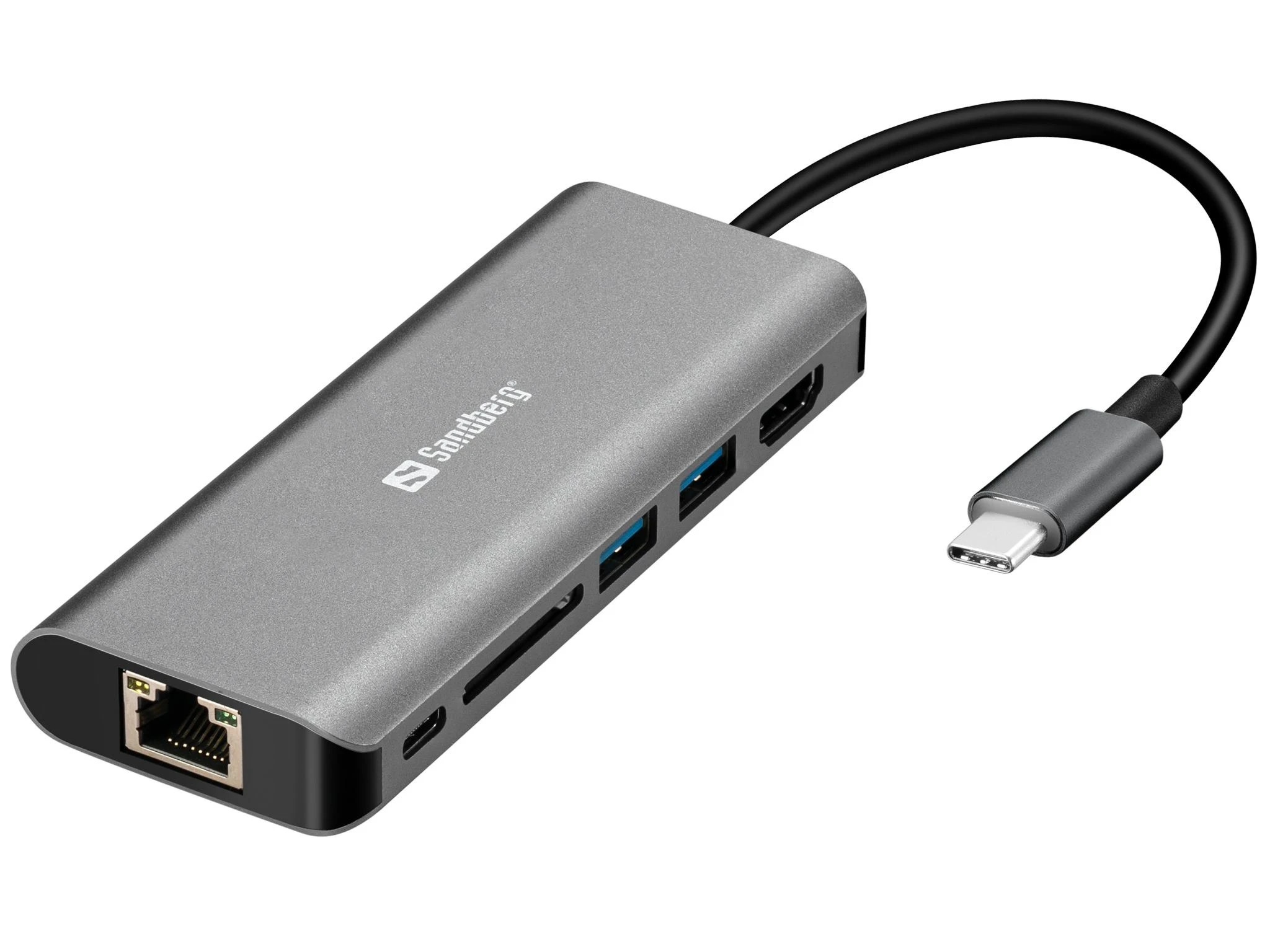 Sandberg USB-C dokas HDMI+LAN+SD+USB100W