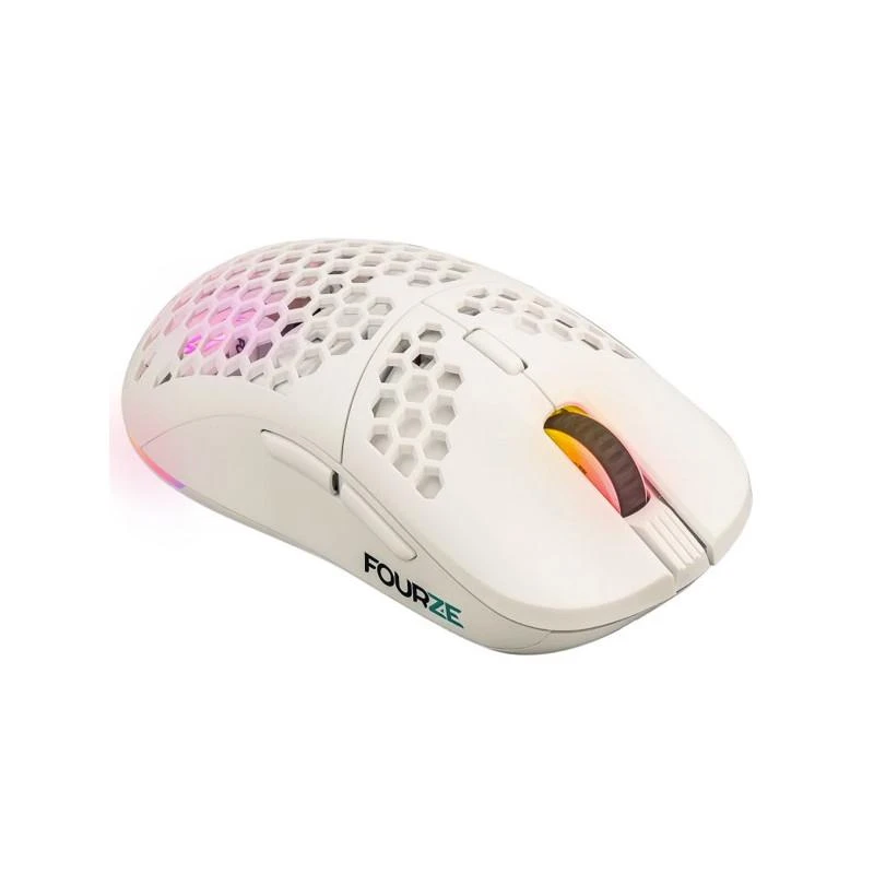 Belaidė įkraunama pelė žaidimams su RGB pašvietimu Fourze GM900, Balta