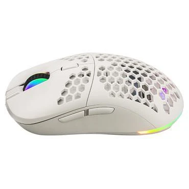 Belaidė įkraunama pelė žaidimams su RGB pašvietimu Fourze GM900, Balta