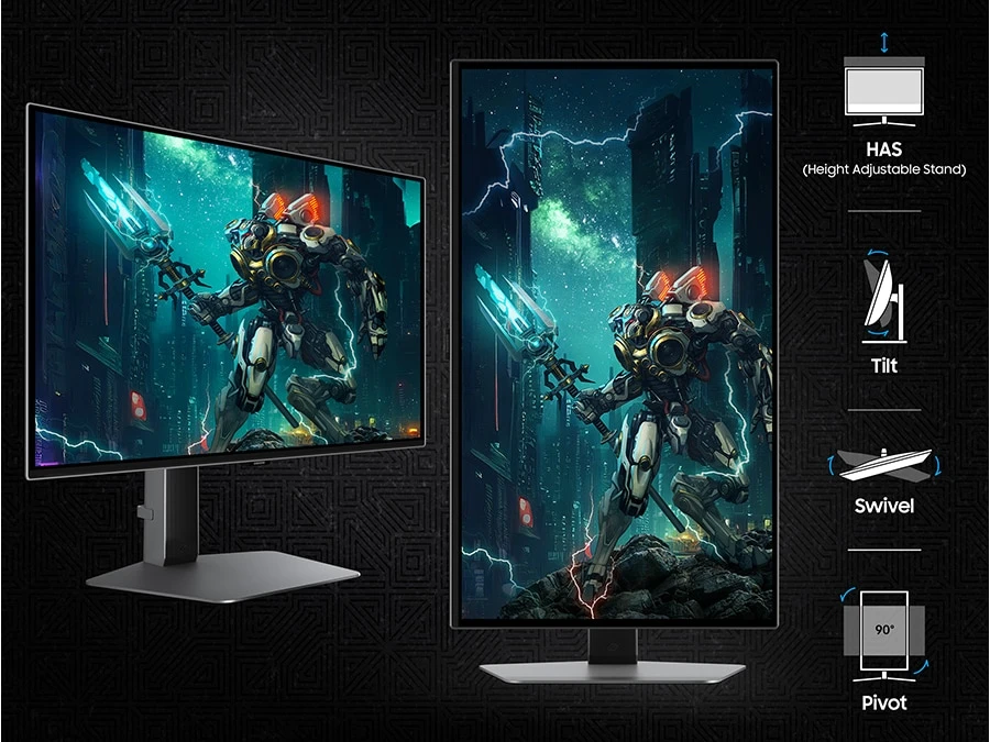 Monitorius Odyssey OLED G61SD QHD 240Hz Gaming Monitor/OLED | QHD/ FreeSync Premium Pro“ | Suderinamas su „G-Sync