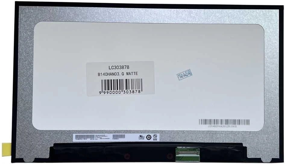 AUO Ekranas 14.0", 1920x1080, 60Hz, matinis, 40pin, dešinėje, IPS