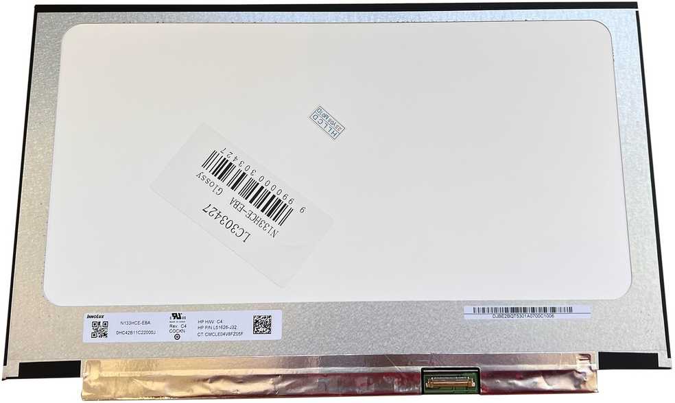 BOE Ekranas 13.3", 1920x1080, 60Hz, blizgus, 30pin, dešinėje, IPS