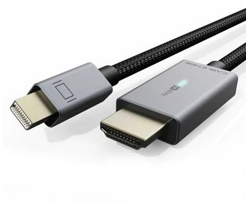 Mini DisplayPort - HDMI laidas su metalinėmis jungtimis