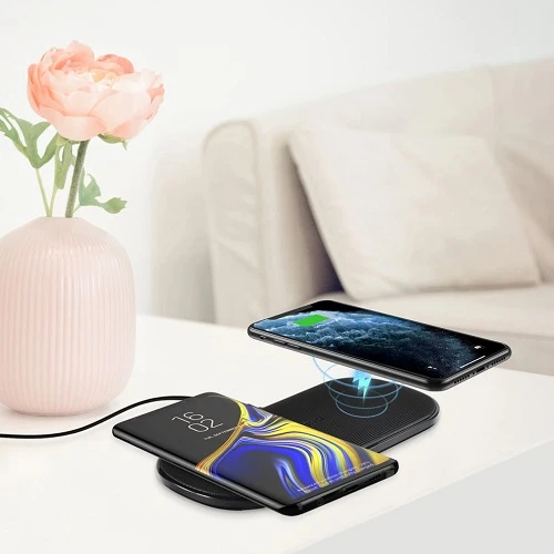 Belaidis įkroviklis CHOETECH, 18W, 2in1, juodas aprašymas - Prekės nuotrauka