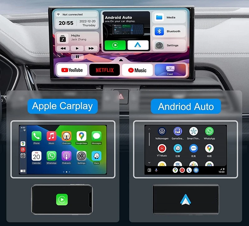 Hismart CarPlay išmanusis įrenginys Android AI, 4G LTE, GPS, HDMI aprašymas - Prekės nuotrauka