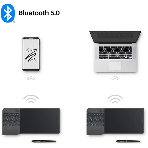 Grafinė planšetė HUION Inspiroy Keydial KD200 aprašymas - Prekės nuotrauka