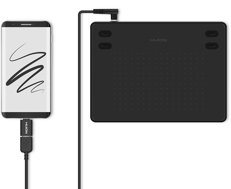 HUION RTE-100-BK grafinė planšetė Judas 5080 lpi 121,9 x 76,2 mm aprašymas - Prekės nuotrauka