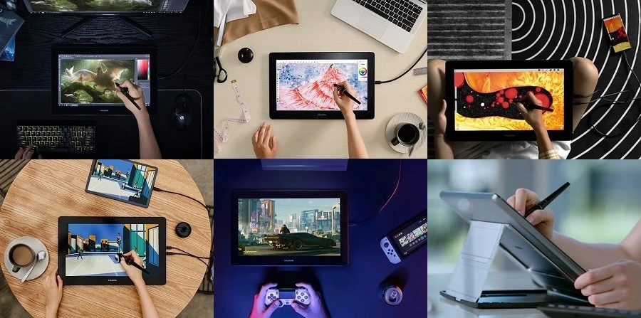 Grafinė planšetė HUION Kamvas Pro 16 (4K) aprašymas - Prekės nuotrauka