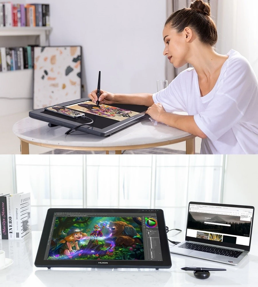 Grafinė planšetė HUION Kamvas RDS-220 aprašymas - Prekės nuotrauka