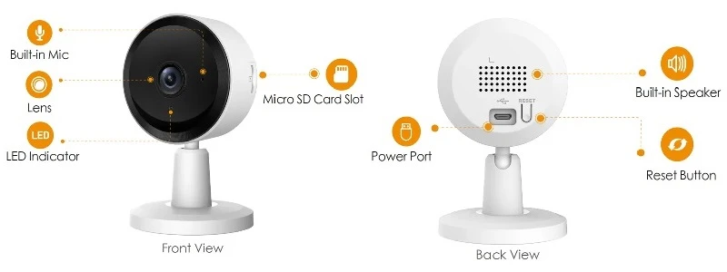 Dahua IP kamera IMOU IPC-C11EP, 1MP 20fps, naktinis pašvietimas iki 10m, SD iki 256GB, 2.8mm 131°, WiFi aprašymas - Prekės nuotrauka