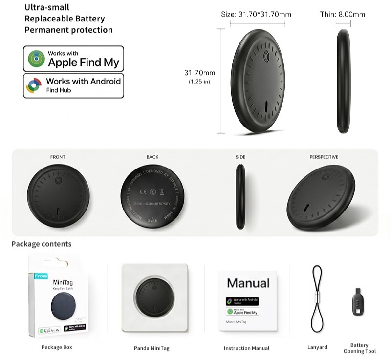 Hismart Išmanusis Bluetooth mini sekiklis aprašymas - Prekės nuotrauka