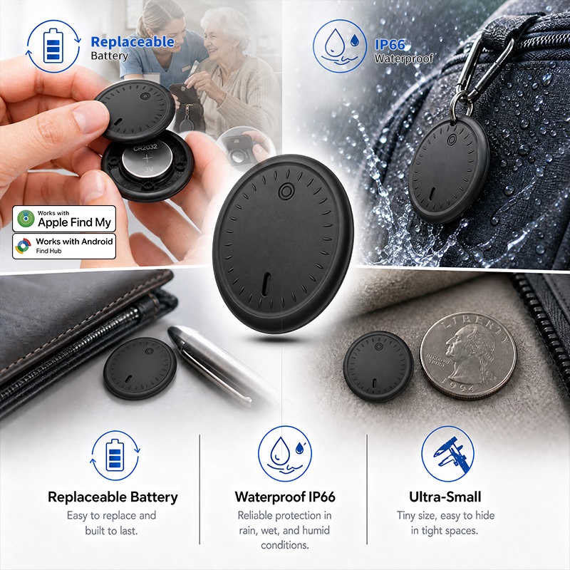 Hismart Išmanusis Bluetooth mini sekiklis aprašymas - Prekės nuotrauka