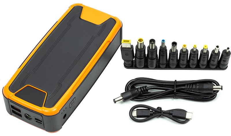EXD Išorinė baterija 30000mAh, PD 65W, DC 12-19V, USB-C, 2xUSB-A, QC3.0 aprašymas - Prekės nuotrauka