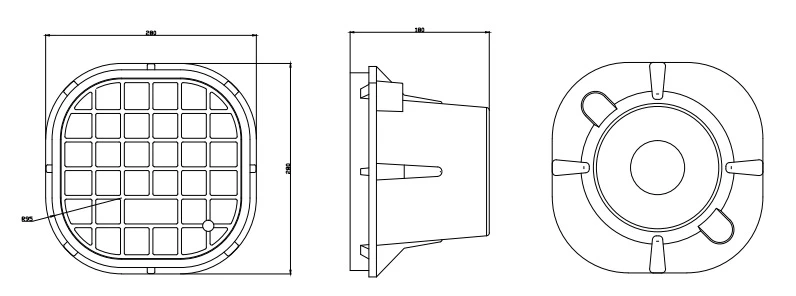 Hismart Įžeminimo revizinė dėžė 280x280x180mm aprašymas - Prekės nuotrauka