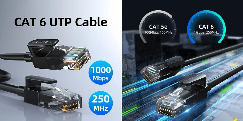 Cabletime Kabelis Cat6 UTP, 5m, juodas aprašymas - Prekės nuotrauka