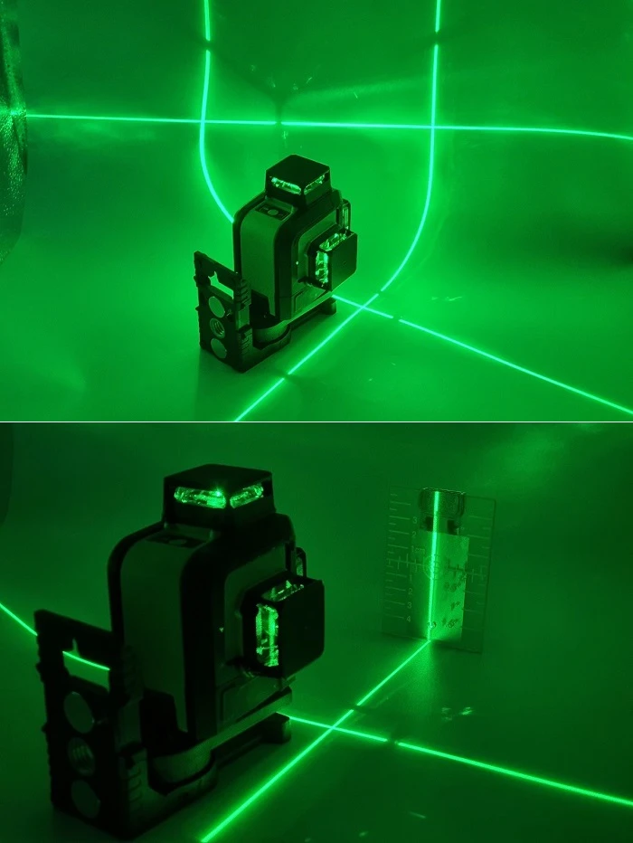 Sndway Lazerinis nivelyras 3D, iki 30m, žalio spindulio aprašymas - Prekės nuotrauka
