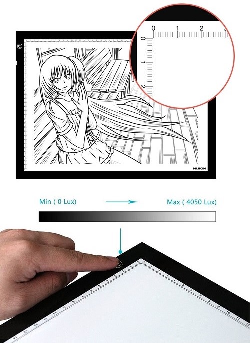 LED planšetė HUION A3 aprašymas - Prekės nuotrauka