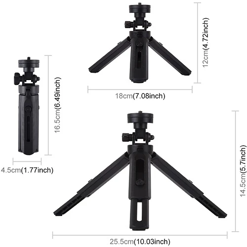 Puluz LED žiedinė lempa 16cm, su trikoju stovu 12-14.5cm, USB aprašymas - Prekės nuotrauka
