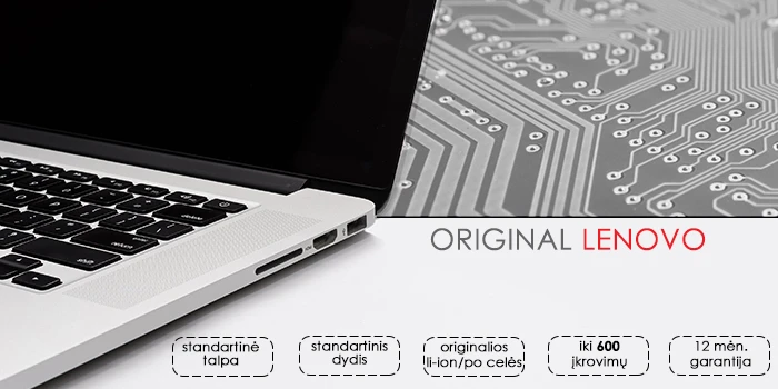 Nešiojamo kompiuterio baterija LENOVO L11S6R01, 6700mAh, Original aprašymas - Prekės nuotrauka