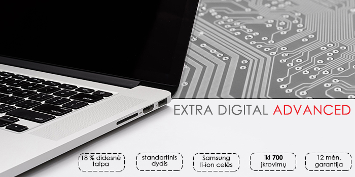 Nešiojamo kompiuterio baterija MSI BTY-M6H, 4400mAh, Extra Digital Advanced aprašymas - Prekės nuotrauka