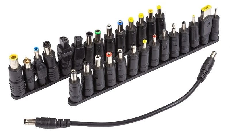 EXD Nešiojamų kompiuterių įkroviklių adapterių rinkinys, 28 vnt. aprašymas - Prekės nuotrauka