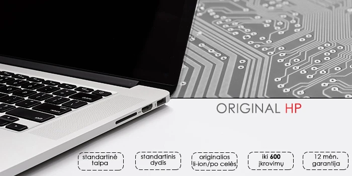Hewlett Packard (HP) Notebook baterija, HP KI04 Original aprašymas - Prekės nuotrauka