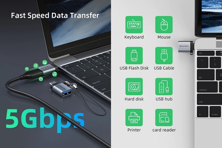 Cabletime OTG adapteris USB 3.0 Type-C (M) - USB Type-A (F) aprašymas - Prekės nuotrauka