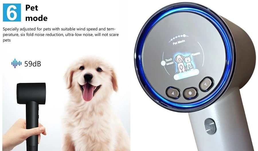 Plaukų džiovintuvas, LCD, 6 režimai, 1800W aprašymas - Prekės nuotrauka