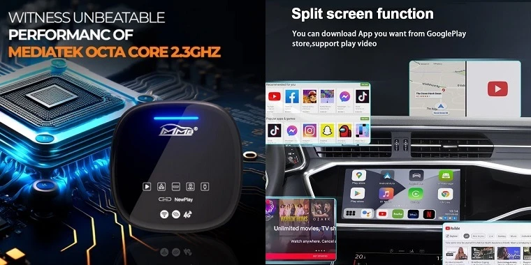 Hismart Premium CarPlay išmanioji multimedija Android AI, 4G LTE, 8GB+128GB aprašymas - Prekės nuotrauka