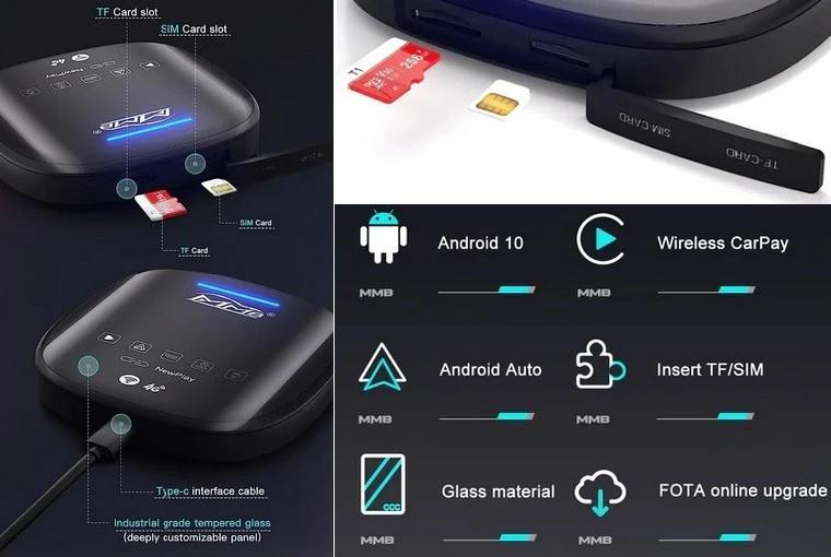 Hismart Premium CarPlay išmanioji multimedija Android AI, 4G LTE, 8GB+128GB aprašymas - Prekės nuotrauka