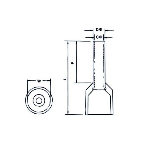 Hismart Presuojamas izoliuotas antgalis 16mm2/5AWG laidui, varis, raudonas, 100 vnt. aprašymas - Prekės nuotrauka