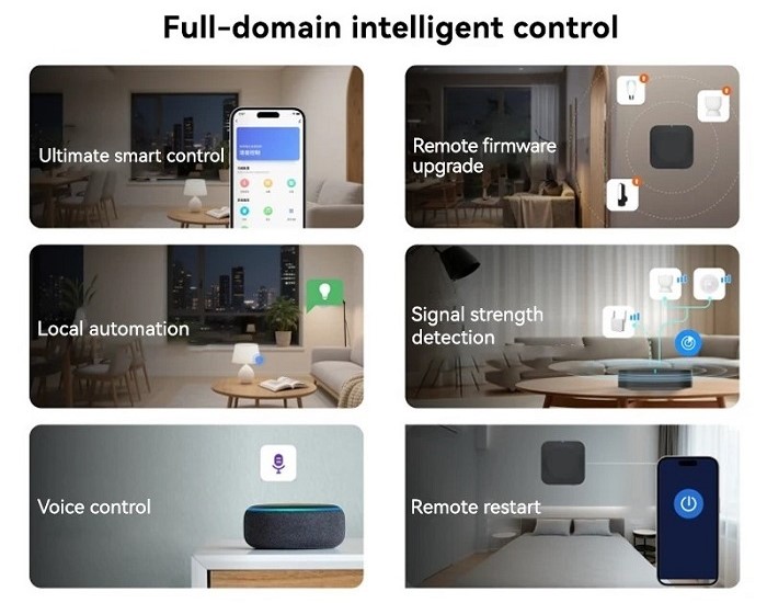 TUYA daugiafunkcinė išmanioji centralė, ZigBee, Wi-Fi 2.4/5GHz, Bluetooth aprašymas - Prekės nuotrauka