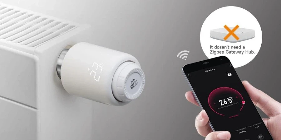 TUYA išmanusis radiatorių termostatas, Wi-Fi aprašymas - Prekės nuotrauka