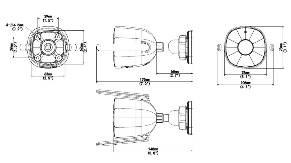 Uniview UNIARCH lauko kamera, 2MP, Wi-Fi, 2.8mm aprašymas - Prekės nuotrauka