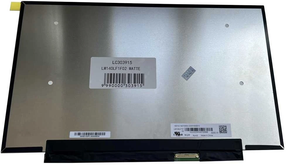 Ekranas 14.0", 1920x1080, 144Hz, matinis, 40pin, dešinėje, IPS