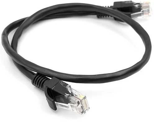 EXD Kabelis Cat5E UTP, 0.5m, juodas