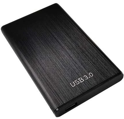 Juodas metalinis 2.5 colio HDD dėklas su USB 3.0 jungtimi