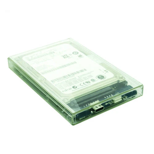 Skaidrus 2.5 colio HDD išorinis dėklas su USB-C