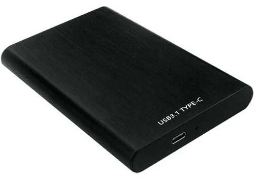 Juodas 2.5 colių HDD dėklas su USB-C jungtimi