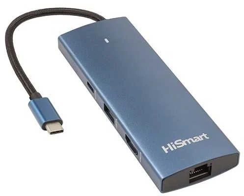 Extra Digital Adapteris USB Type-C - HDMI, LAN, 3x USB Type-A, 1x USB Type-C, PD100W, SD+TF
