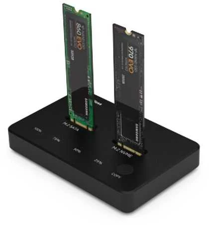 M.2 NVMe ir SATA SSD diskinė stotelė