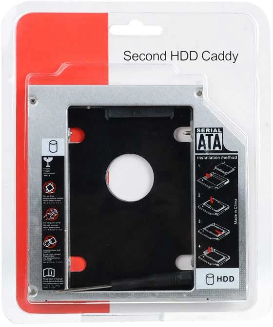12 mm HDD dėklas pakuotėje